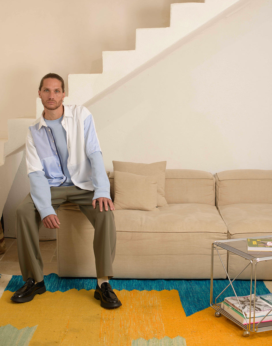 The One With the White Bobs & Blue Bits