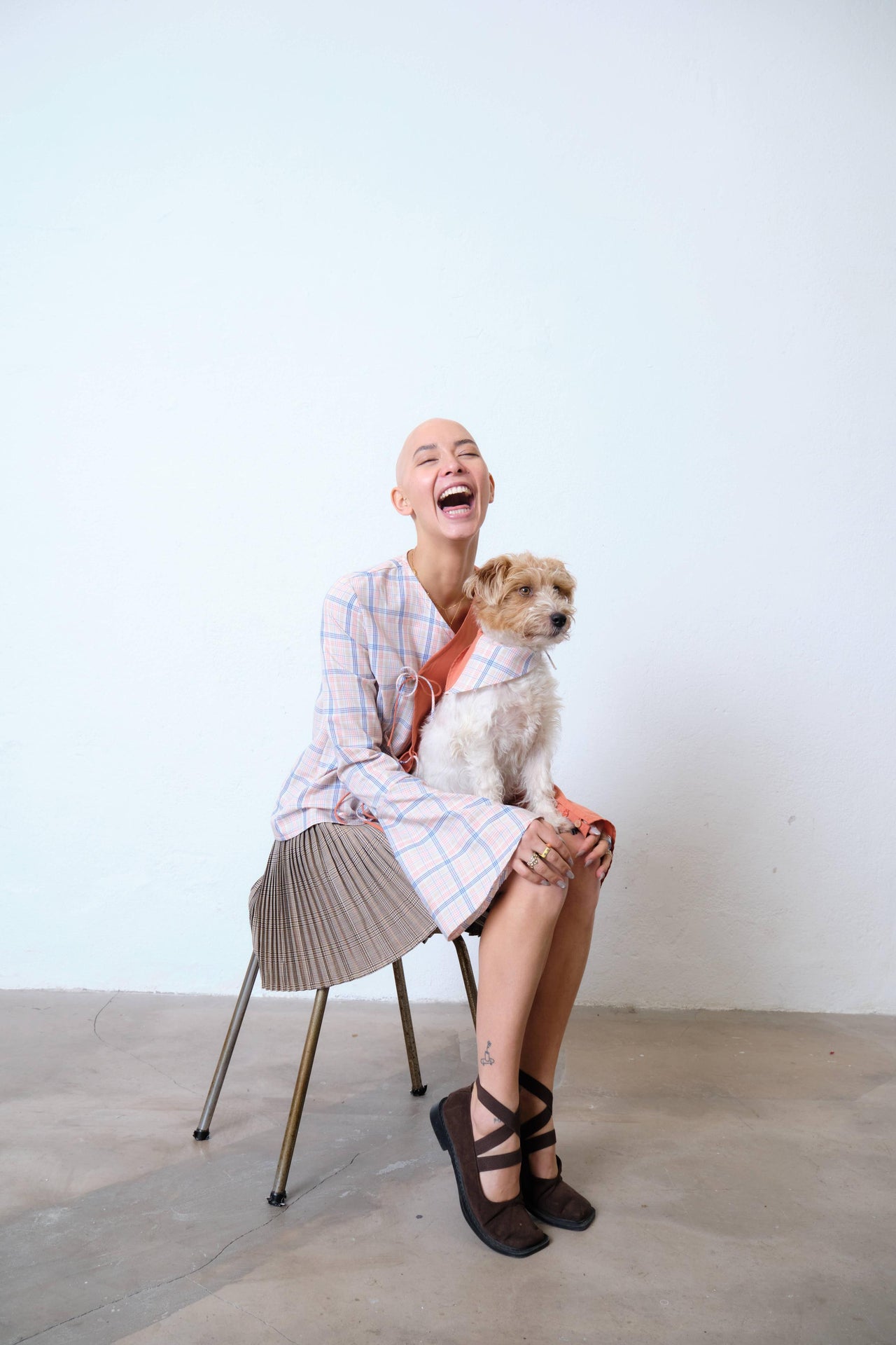 Orange Plaid Dog Collars