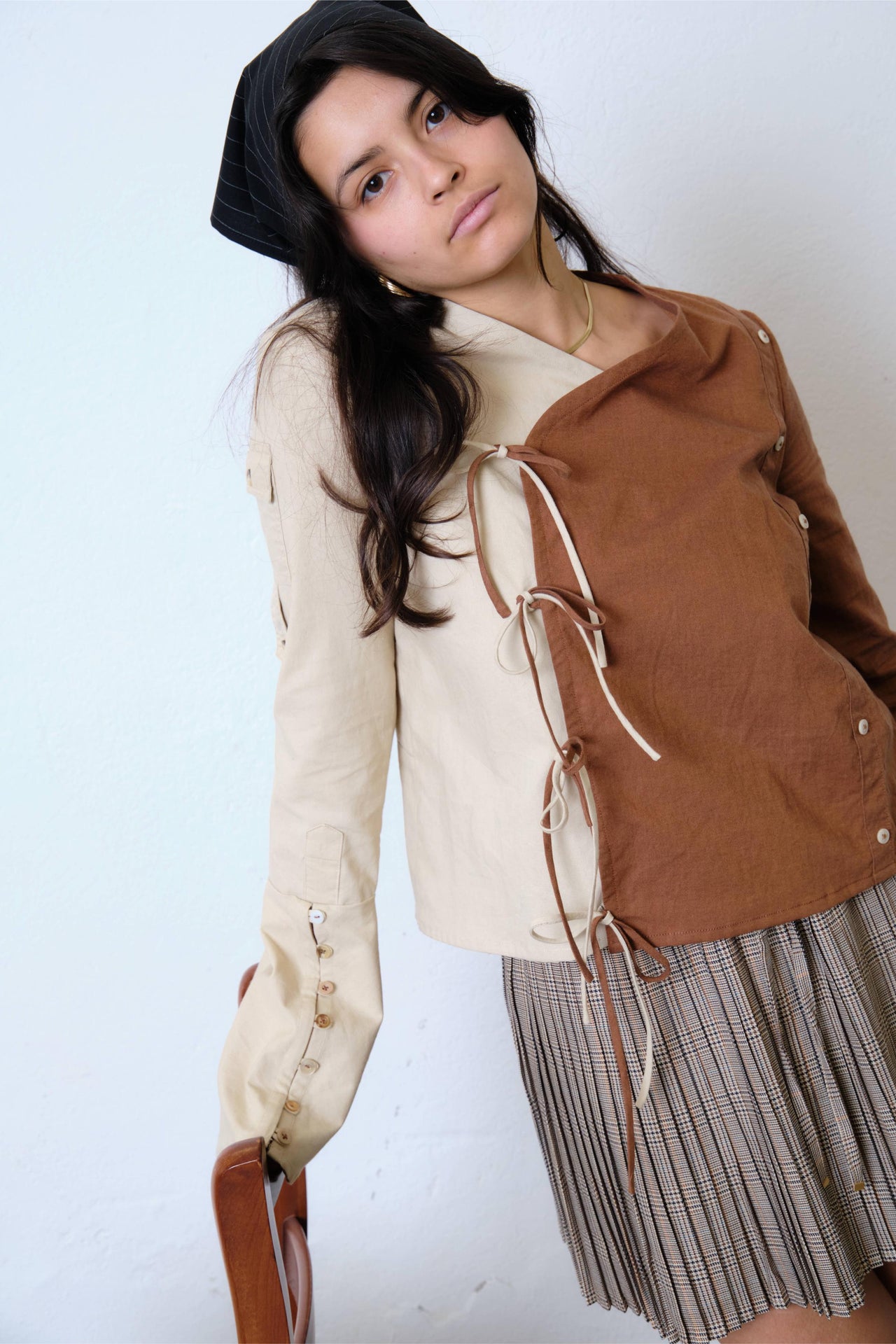 Upcycled Kinder Chocolate Wrap Top (M)