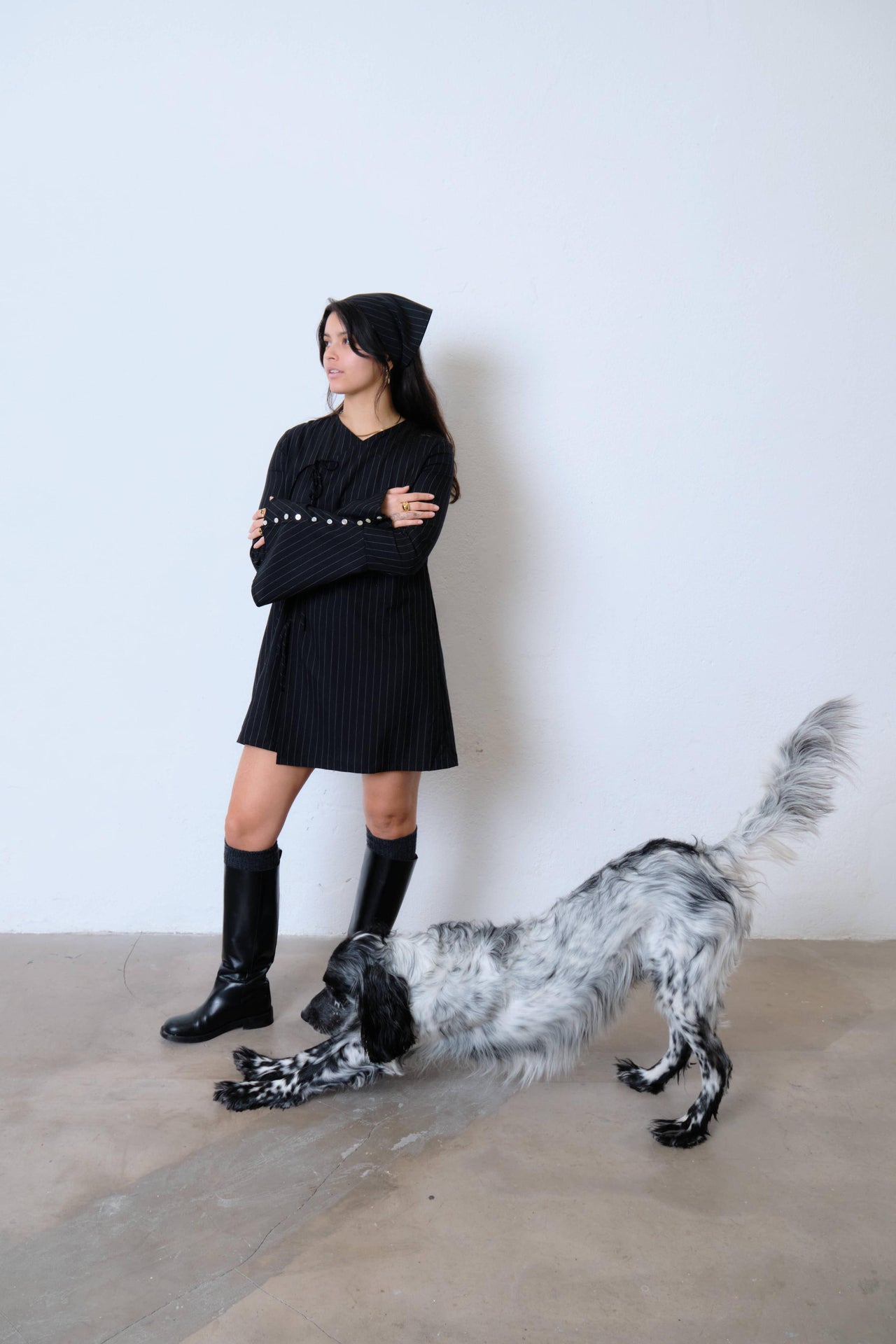 Pinstripe Bow&Tell Dress