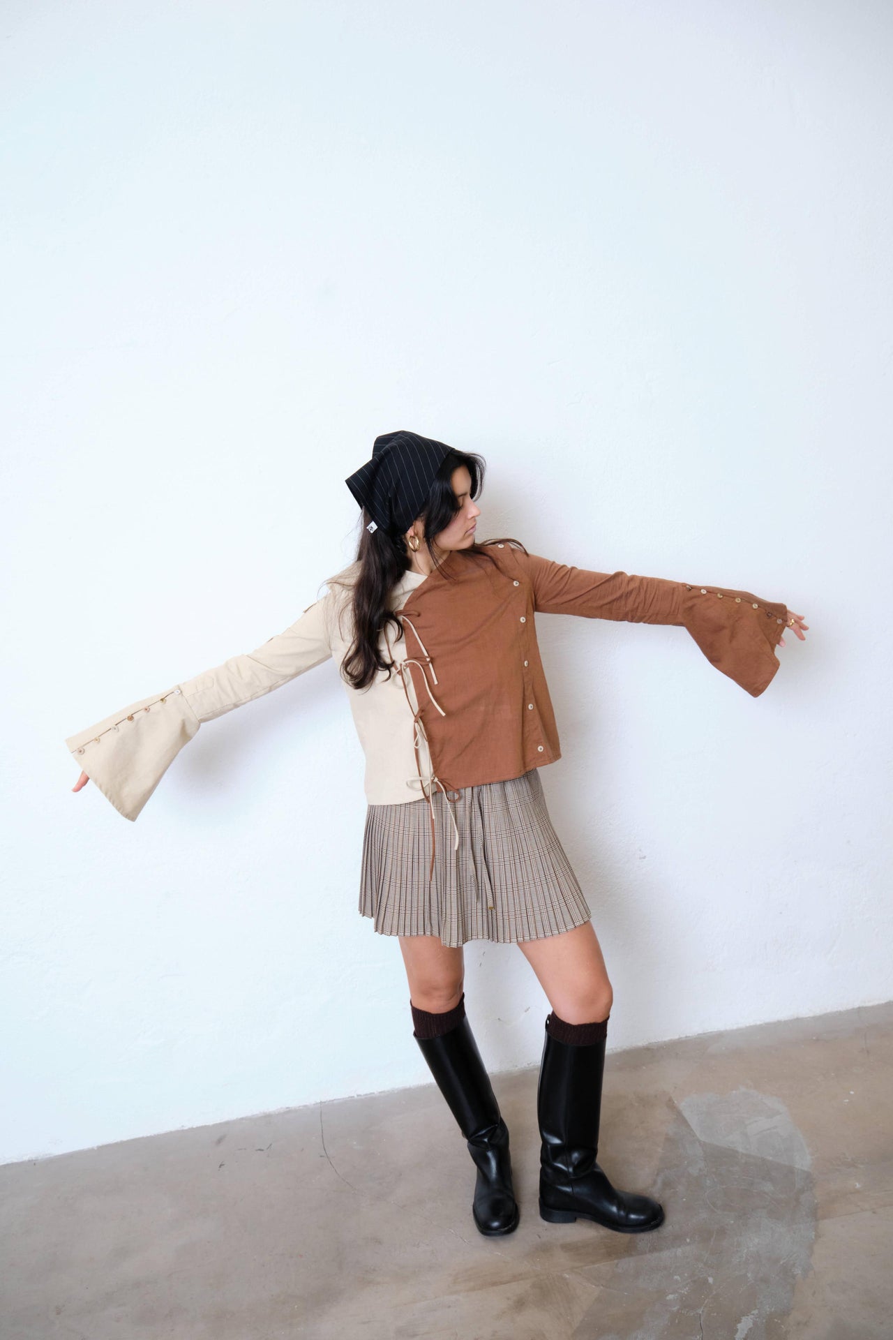 Upcycled Kinder Chocolate Wrap Top (M)