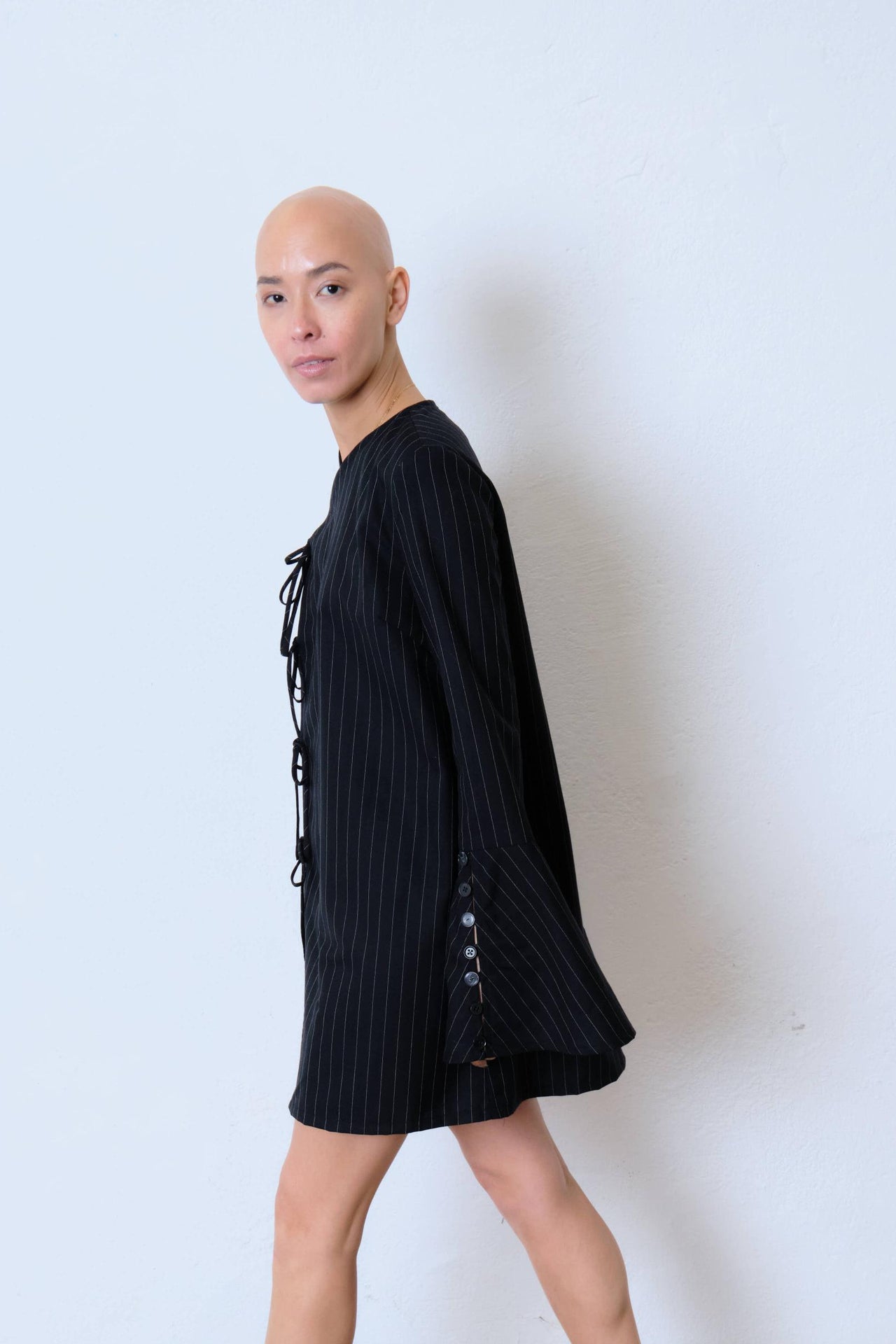 Pinstripe Bow&Tell Dress