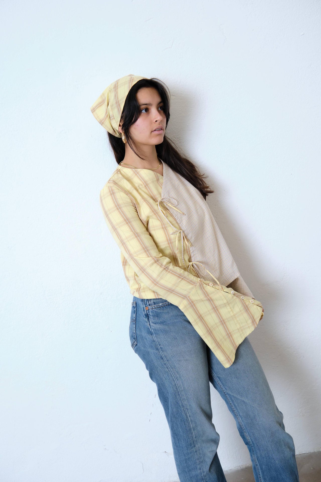 Upcycled Plaid Patchwork Bandana